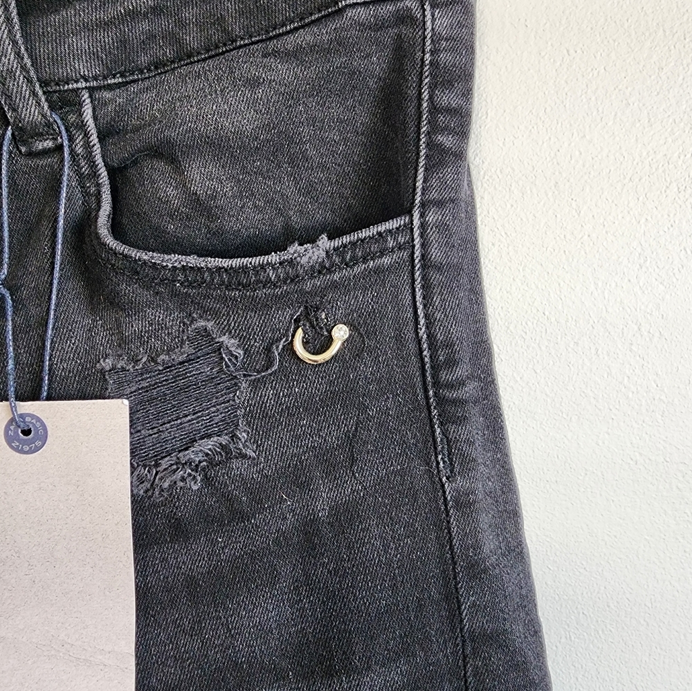 NWT Zara Black Distressed Skinny Jeans! - Picture 3 of 6